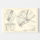 Vintage Map of the Charleston Municipal Airport Vicinity, 1952