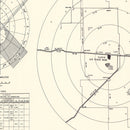 Vintage Map of the Clovis Air Force Base Vicinity, 1952