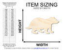 Unfinished Wood Badger Shape | DIY Wildlife Craft Cutout | Up to 36"