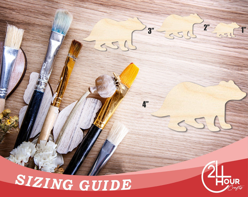 Unfinished Wood Badger Shape | DIY Wildlife Craft Cutout | Up to 36"