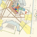 Vintage Map of Galveston Air Force Base, 1952