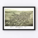 Vintage Map of Montrose, Pennsylvania 1890