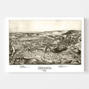 Vintage Map of Moosic, Pennsylvania 1892