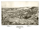 Vintage Map of Moosic, Pennsylvania 1892