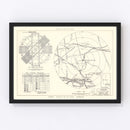 Vintage Map of the George Air Force Base Vicinity, 1952