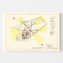 Vintage Map of Godman Air Force Base, 1951