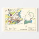 Vintage Map of Langley Air Force Base, 1951