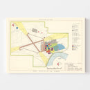 Vintage Map of Larson Air Force Base, 1951