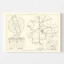 Vintage Map of the Larson Air Force Base Vicinity, 1951