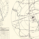 Vintage Map of the Larson Air Force Base Vicinity, 1951