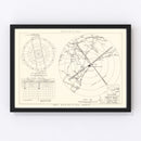 Vintage Map of the Myrtle Beach Air Base Vicinity, 1952