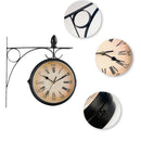 12"H Indoors/Outdoors Double Sided Clock by JHY DESIGN