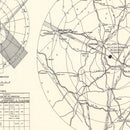 Vintage Map of the Raleigh - Durham Municipal Airport Vicinity, 1952