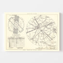 Vintage Map of the Sewart Air Force Base Vicinity, 1952