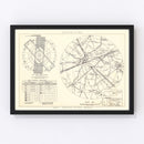 Vintage Map of the Sewart Air Force Base Vicinity, 1952