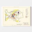 Vintage Map of Seymour - Johnson Air Base, 1953