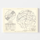 Vintage Map of the Seymour - Johnson Air Base Vicinity, 1953