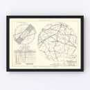 Vintage Map of the Seymour - Johnson Air Base Vicinity, 1953
