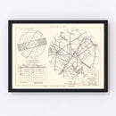 Vintage Map of the Shaw Air Force Base Vicinity, 1953