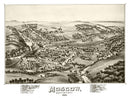 Vintage Map of Moscow, Pennsylvania 1891