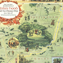 Vintage Map of the Adventures of Robin Hood, 1955