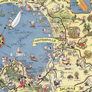 Vintage Map of Monterey Bay, 1932