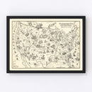 Vintage Map of United States 1926
