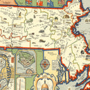 Vintage Map of Massachusetts 1930