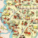 Vintage Map of Illinois 1935