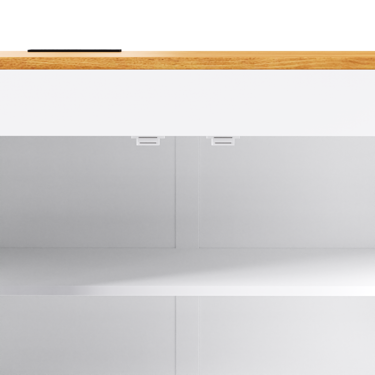 K&K 74.8" Kitchen Island with Extendable Dining Table, photo 9 of 10