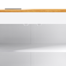 K&K 74.8" Kitchen Island with Extendable Dining Table