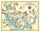 Vintage Map of Washington DC 1935