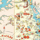 Vintage Map of Delaware 1935