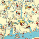 Vintage Map of Connecticut 1935