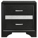 Transitional 2 Drawer Nightstand With Hidden Jewelry Tray