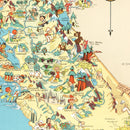 Vintage Map of California 1935