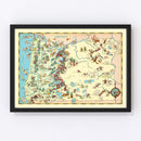 Vintage Map of Oregon 1935