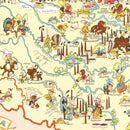 Vintage Map of Oklahoma 1935