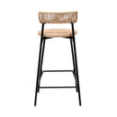 Boho Style Handwoven Paper Rope Counter Stools (Set of 2) by HouseOfZazla