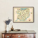 Vintage Map of Ohio 1935