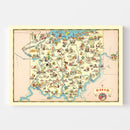 Vintage Map of Ohio 1935