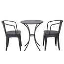 Ambrosia - 3 Piece Bistro Set With Leaf Motifs Top And Seat by HouseOfZazla