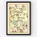 Vintage Map of New Mexico 1935