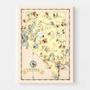 Vintage Map of Nevada 1935
