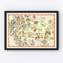 Vintage Map of Montana 1935