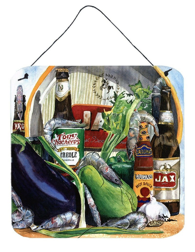 Eggplant and New Orleans Beers Aluminium Metal Wall or Door Hanging Prints