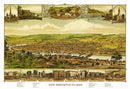 Vintage Map of New Brighton, Pennsylvania 1883