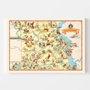 Vintage Map of Missouri 1935