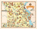 Vintage Map of Missouri 1935