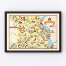 Vintage Map of Missouri 1935